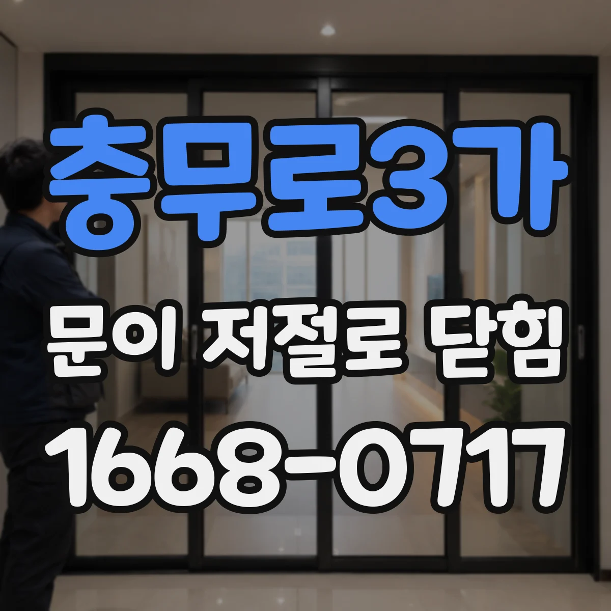 충무로3가 문이 저절로 닫힘