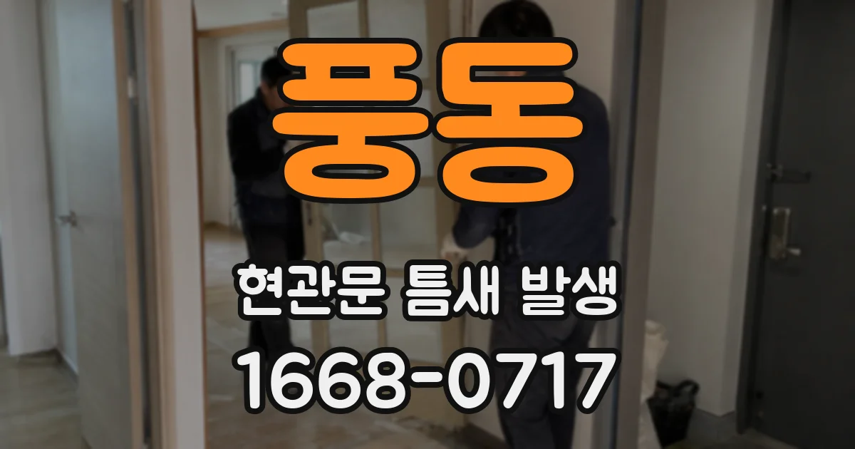 풍동 현관문 틈새 발생