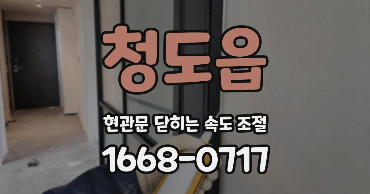 청도읍 현관문 닫히는 속도 조절
