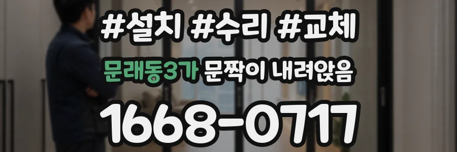 문래동3가 문짝이 내려앉음