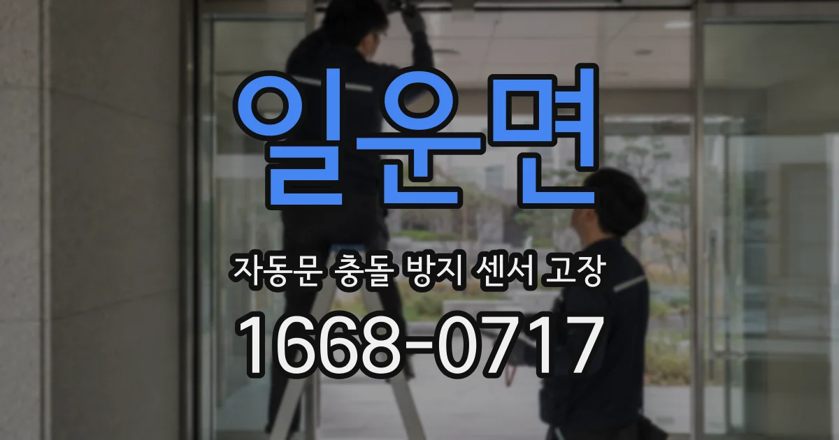 일운면 자동문 충돌 방지 센서 고장