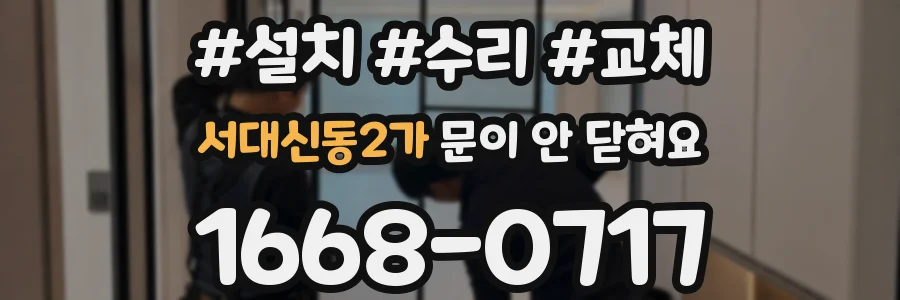 서대신동2가 문이 안 닫혀요