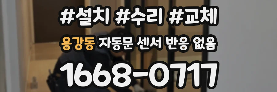 용강동 자동문 센서 반응 없음