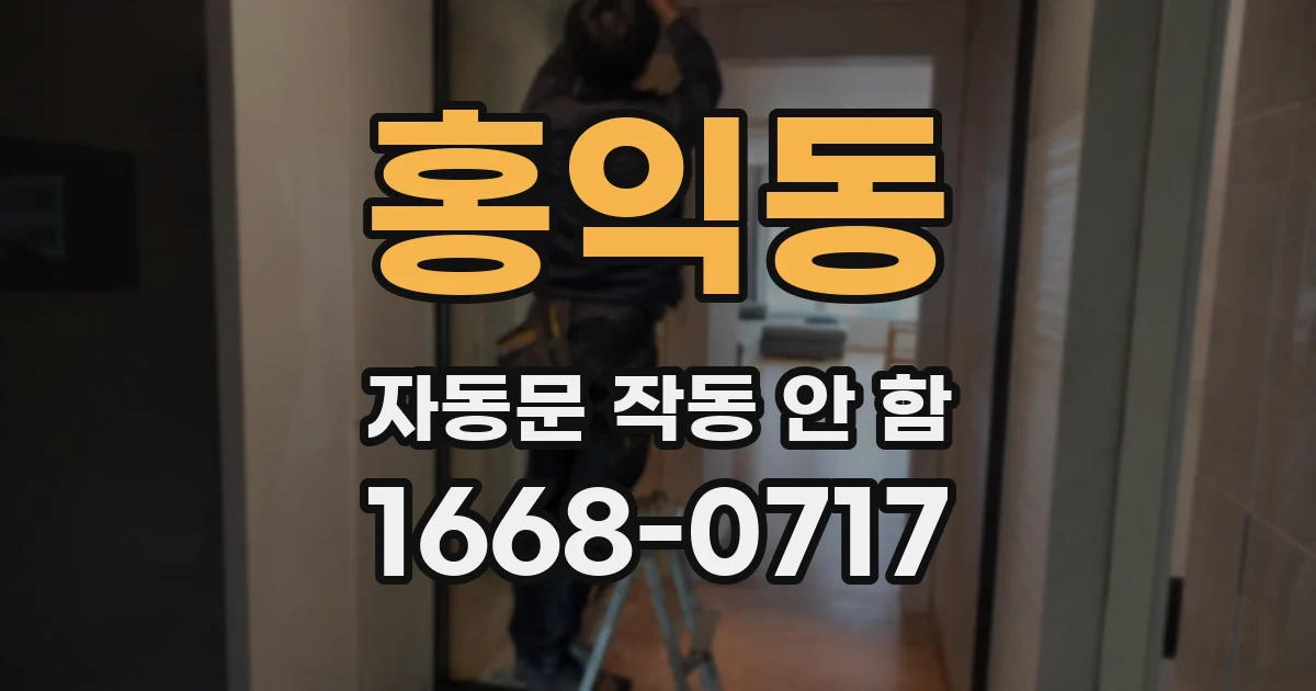 홍익동 자동문 작동 안 함