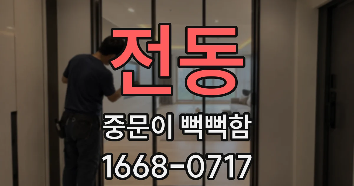 전동 중문이 뻑뻑함
