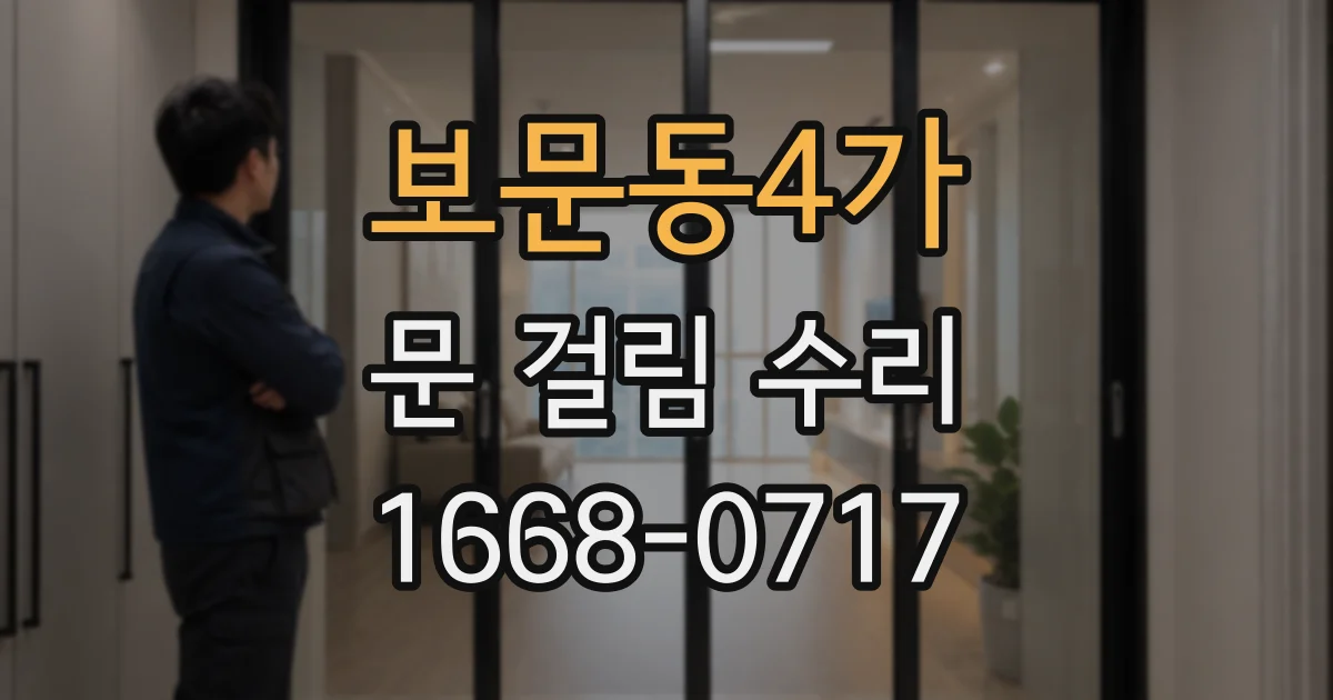 보문동4가 문 걸림 수리