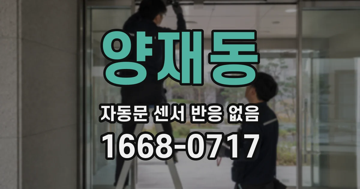 양재동 자동문 센서 반응 없음