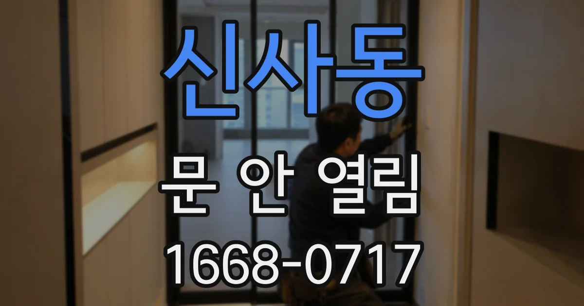신사동 문 안 열림
