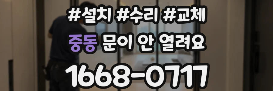 중동 문이 안 열려요