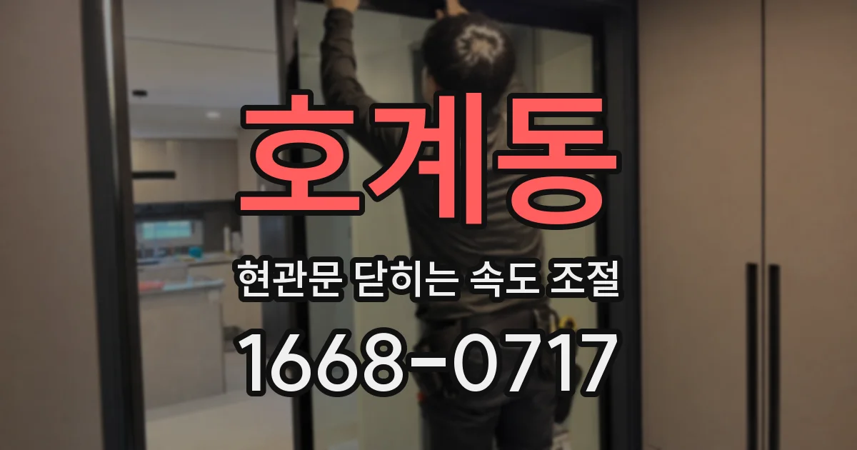 호계동 현관문 닫히는 속도 조절