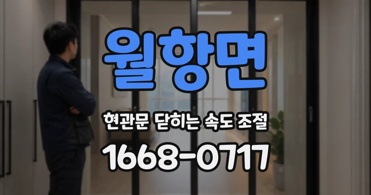 월항면 현관문 닫히는 속도 조절