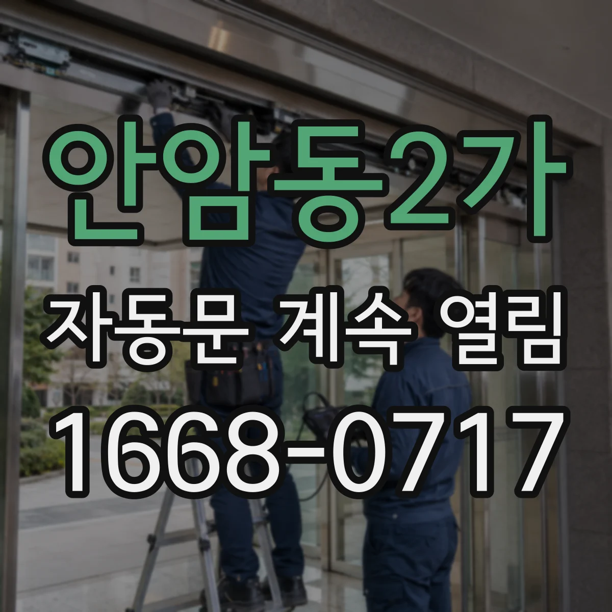 안암동2가 자동문 계속 열림
