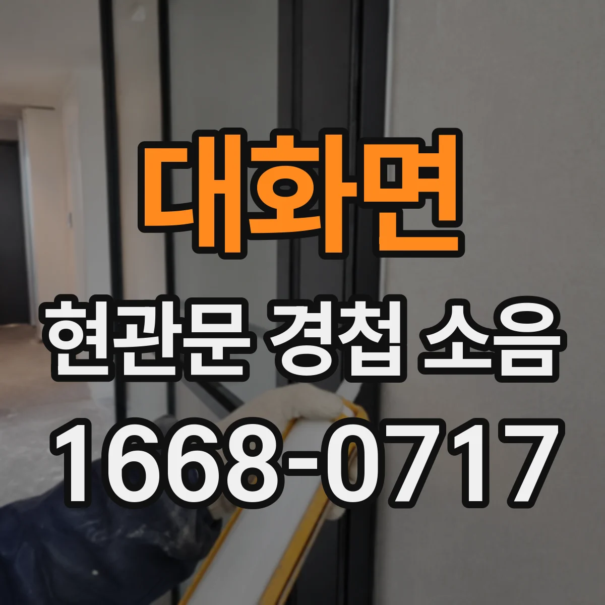 대화면 현관문 경첩 소음