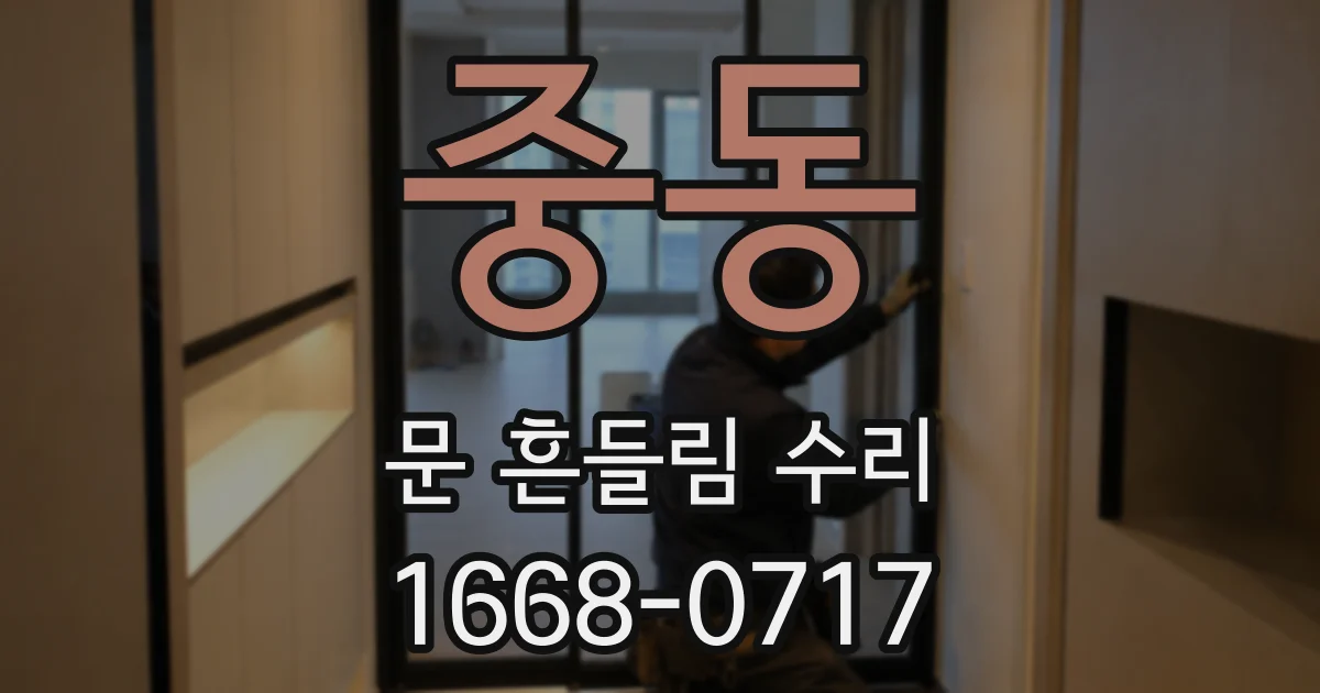 중동 문 흔들림 수리