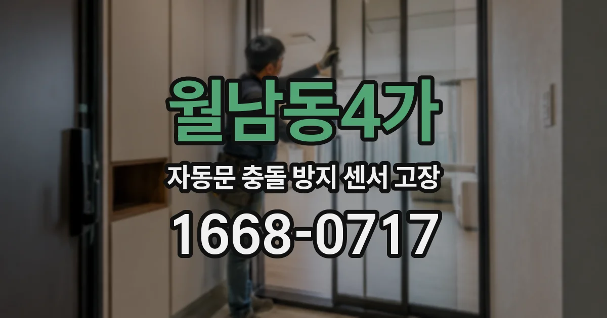 월남동4가 자동문 충돌 방지 센서 고장