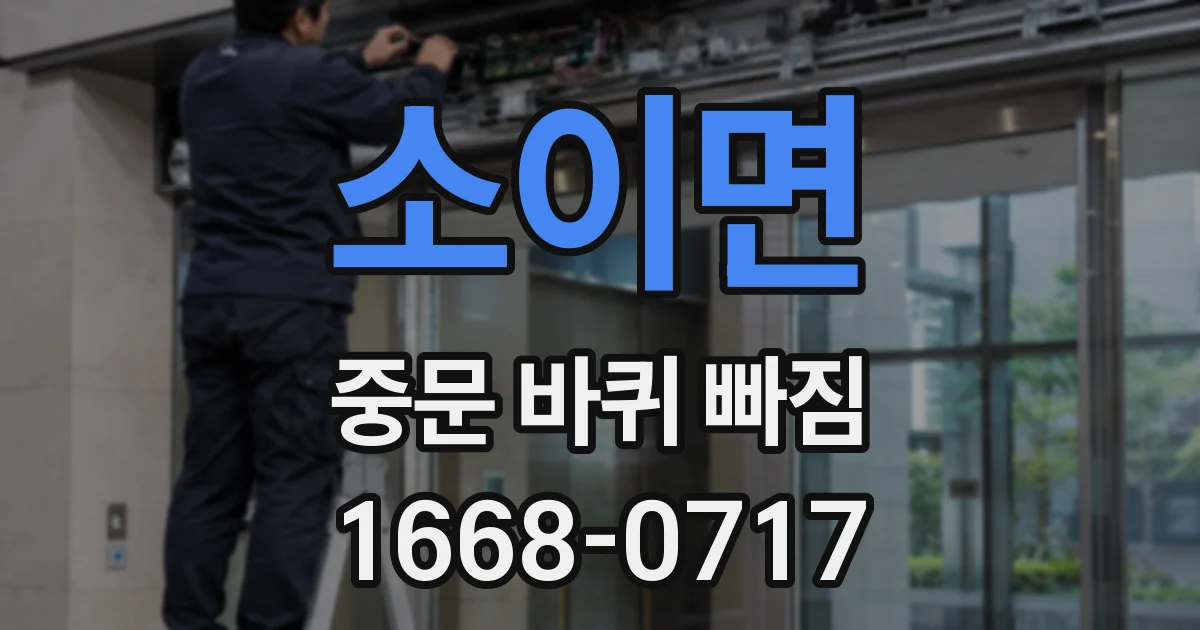 소이면 중문 바퀴 빠짐