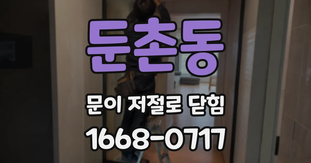 둔촌동 문이 저절로 닫힘