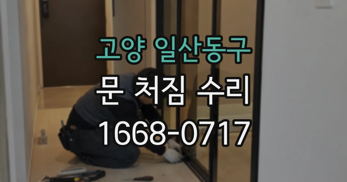 고양 일산동구 문 처짐 수리