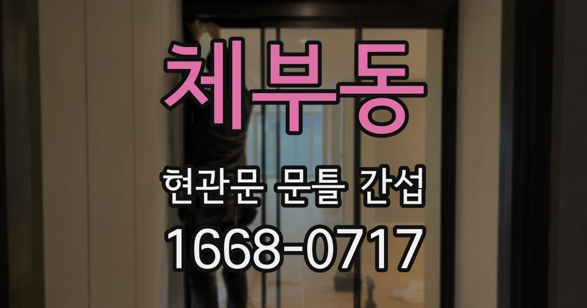 체부동 현관문 문틀 간섭