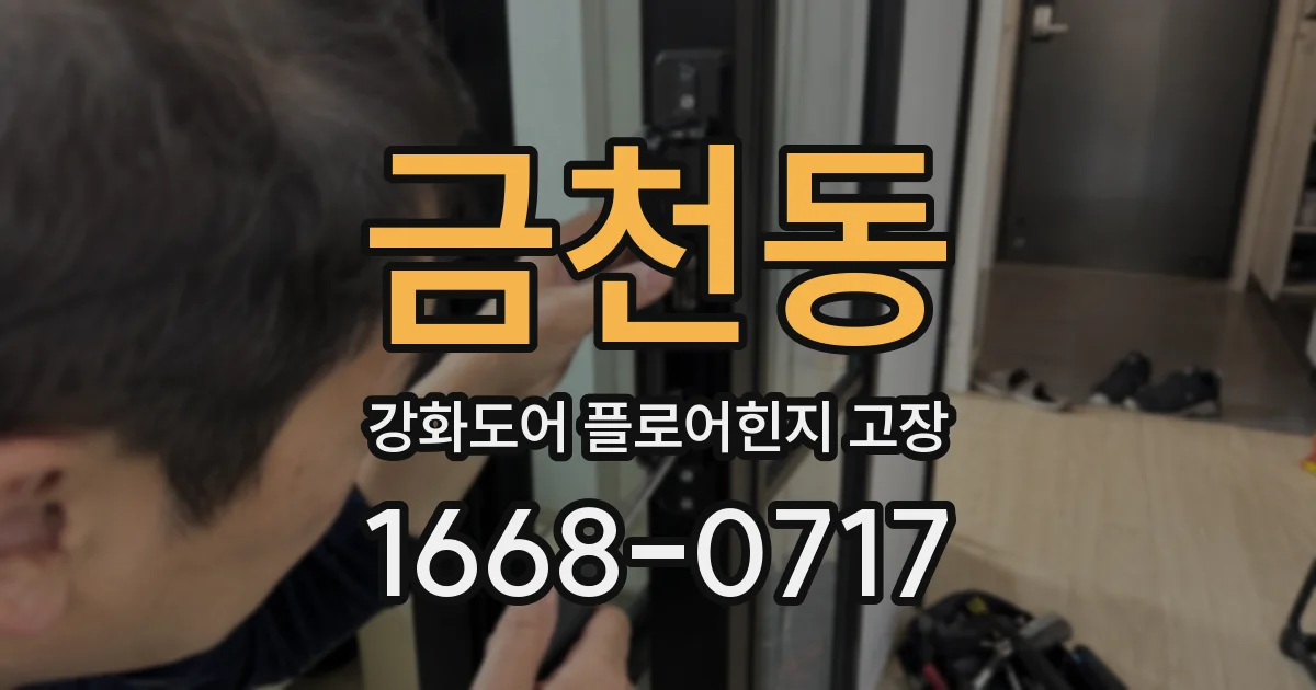 금천동 강화도어 플로어힌지 고장