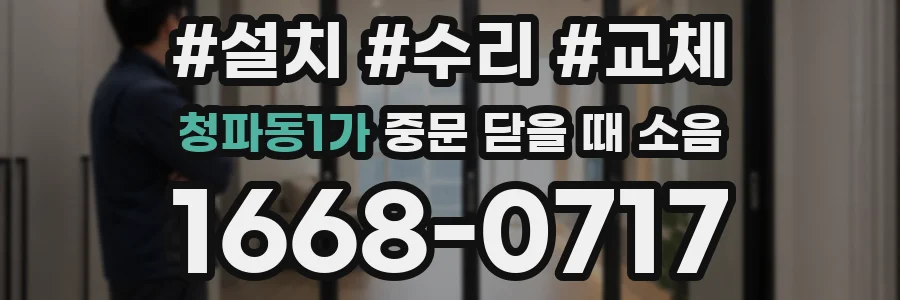 청파동1가 중문 닫을 때 소음