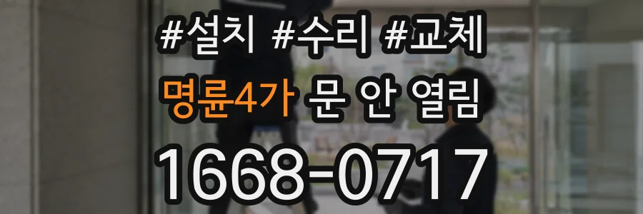 명륜4가 문 안 열림