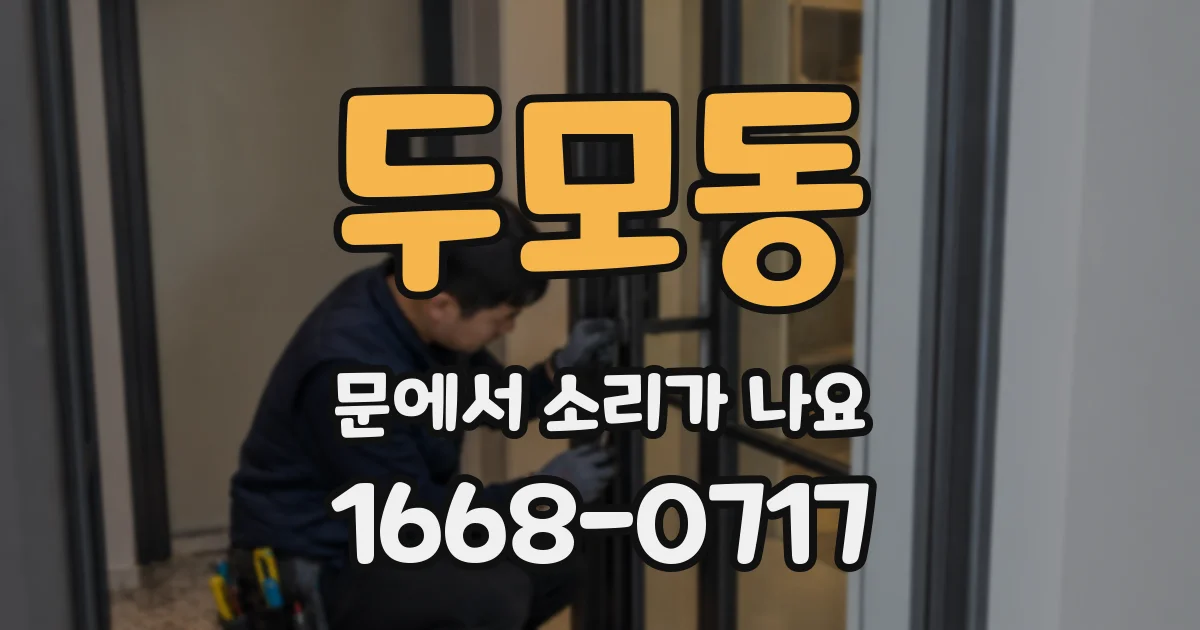 두모동 문에서 소리가 나요