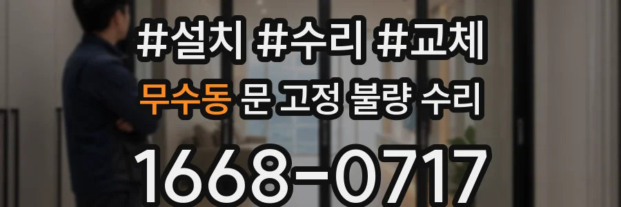 무수동 문 고정 불량 수리