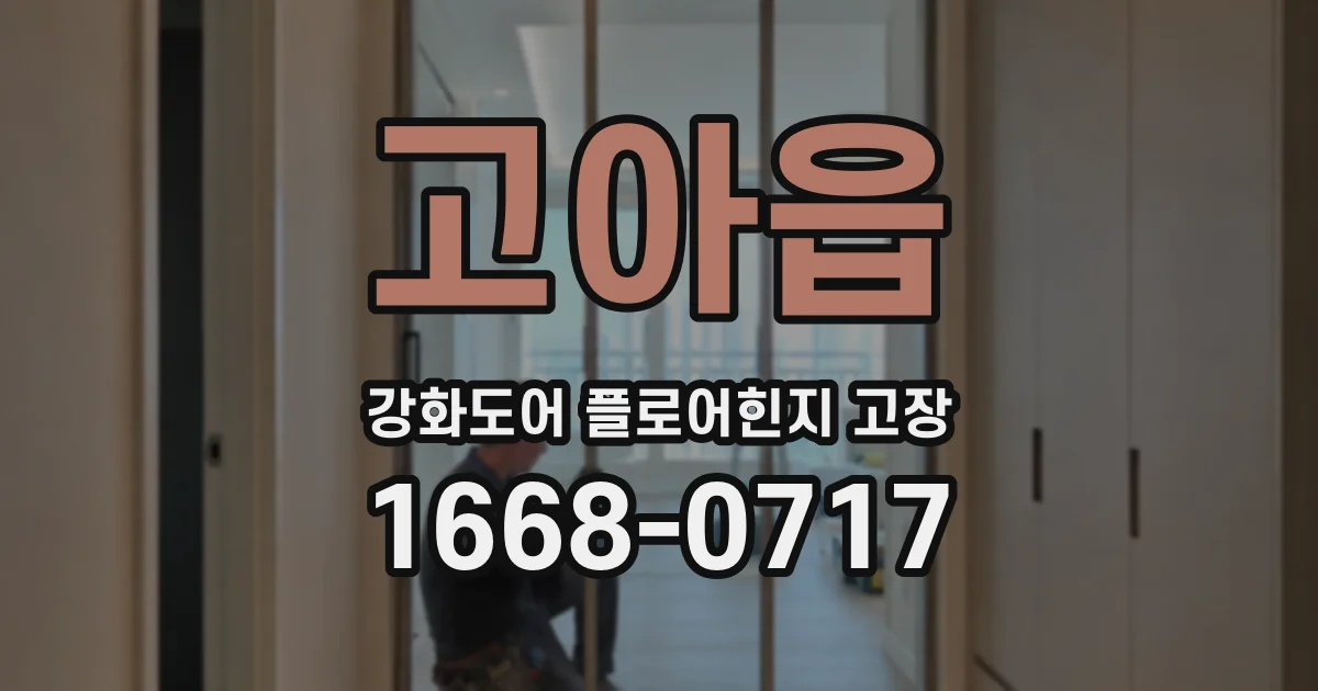고아읍 강화도어 플로어힌지 고장