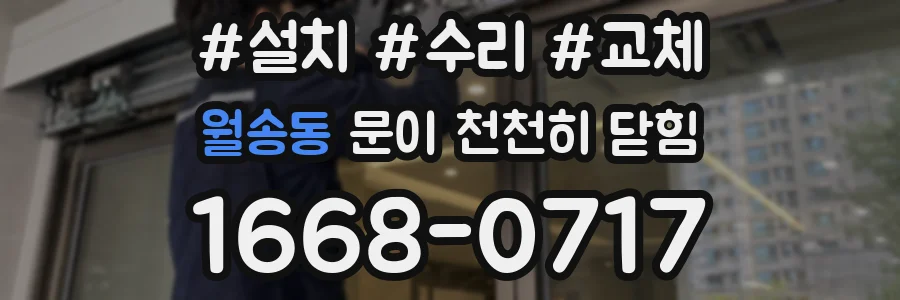 월송동 문이 천천히 닫힘