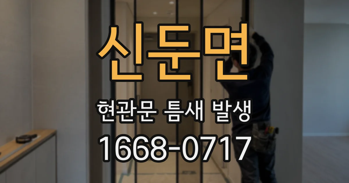 신둔면 현관문 틈새 발생