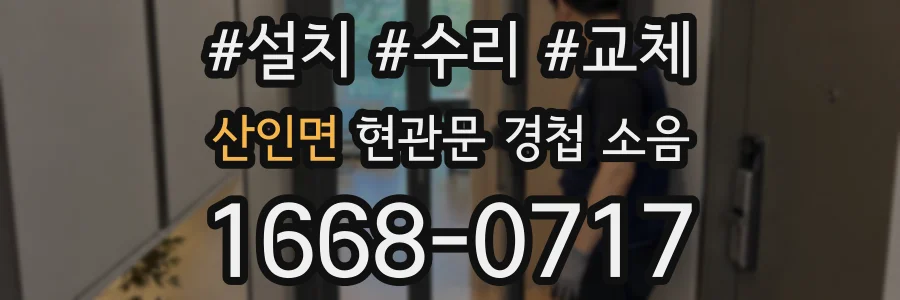 산인면 현관문 경첩 소음