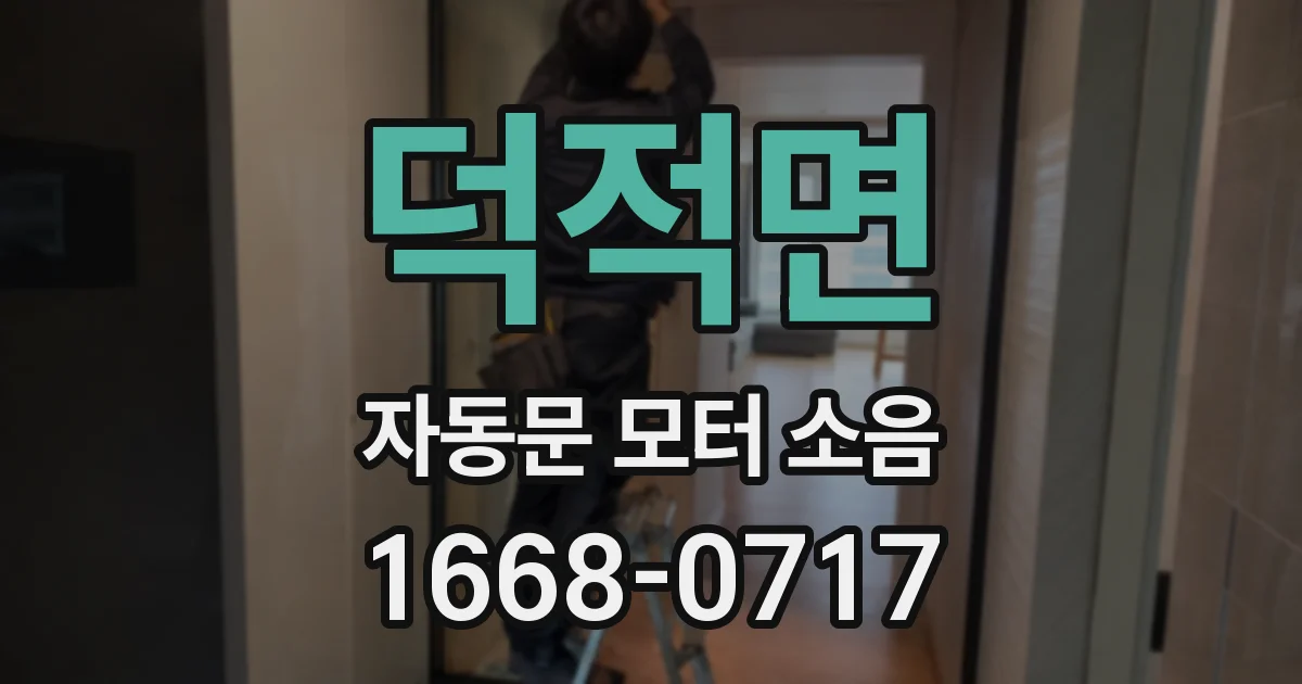 덕적면 자동문 모터 소음
