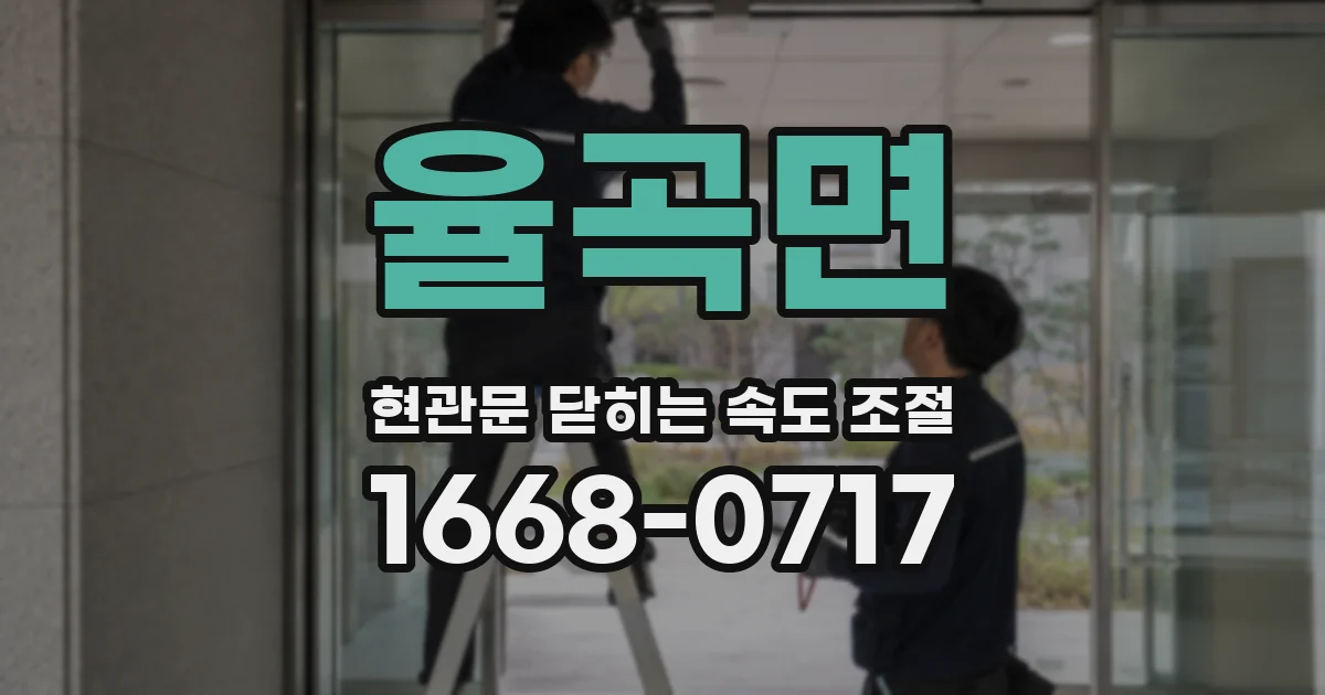 율곡면 현관문 닫히는 속도 조절