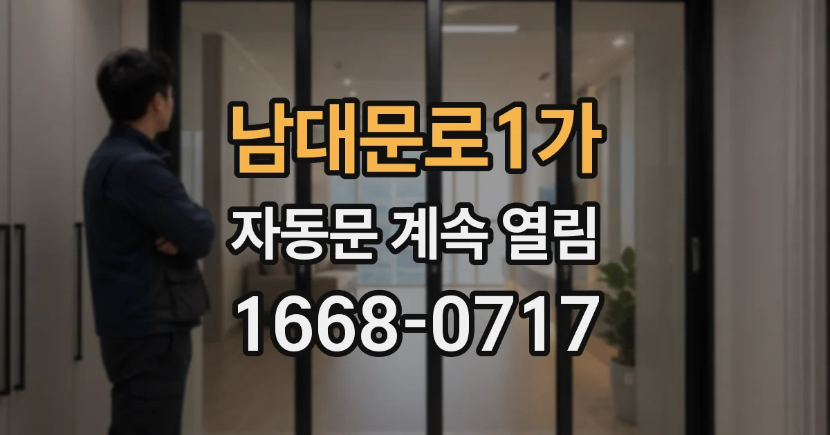 남대문로1가 자동문 계속 열림