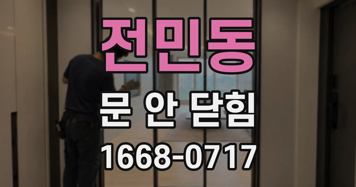 전민동 문 안 닫힘