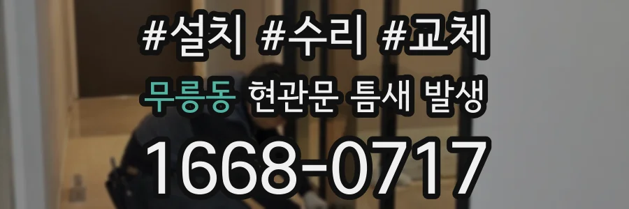 무릉동 현관문 틈새 발생