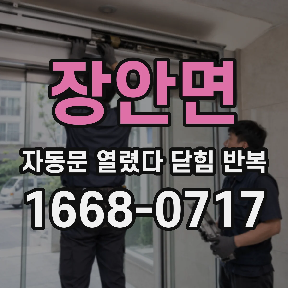 장안면 자동문 열렸다 닫힘 반복