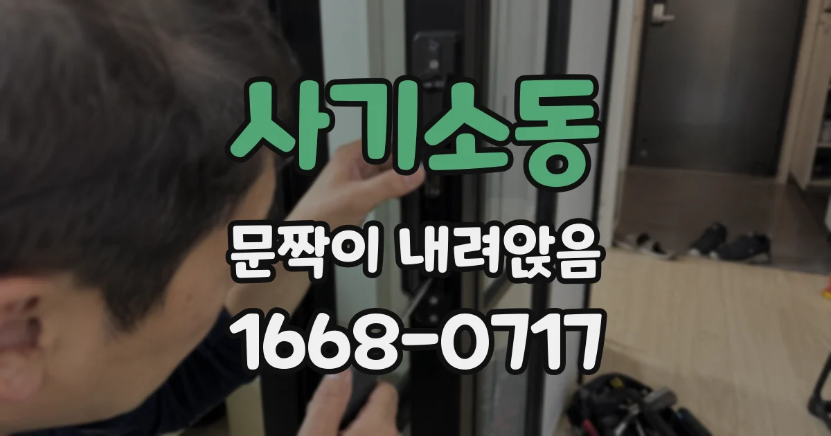 사기소동 문짝이 내려앉음