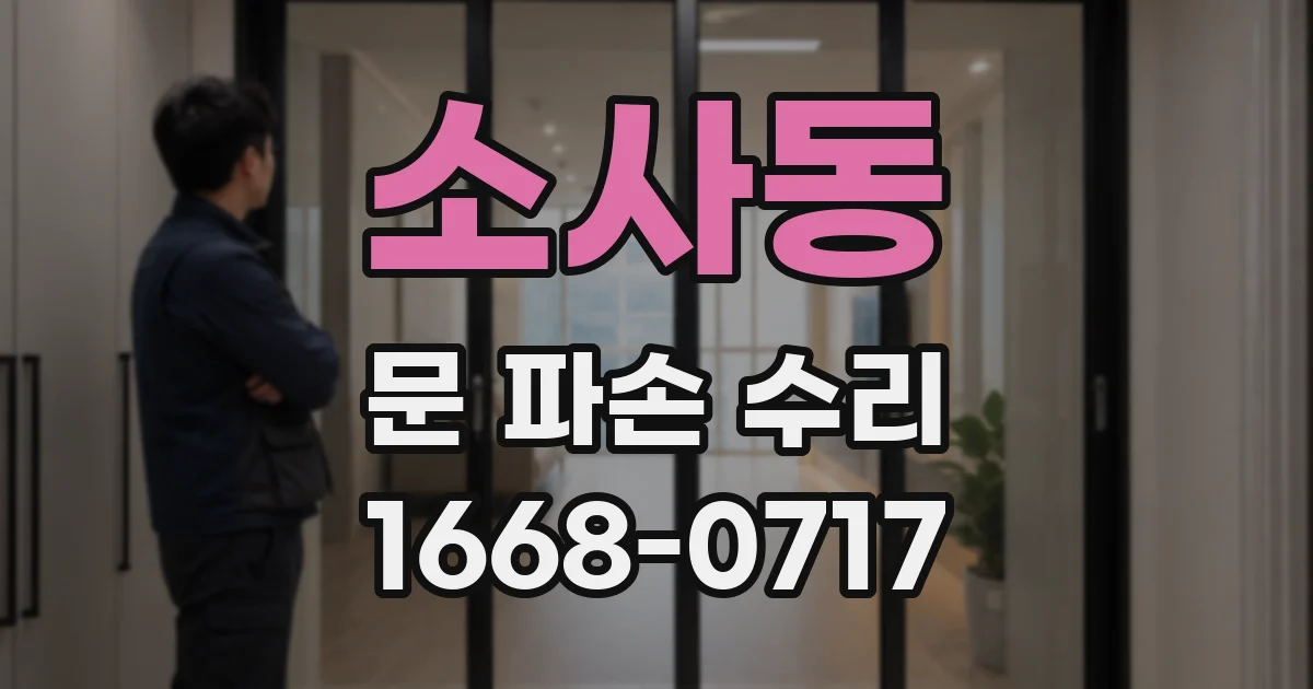 소사동 문 파손 수리