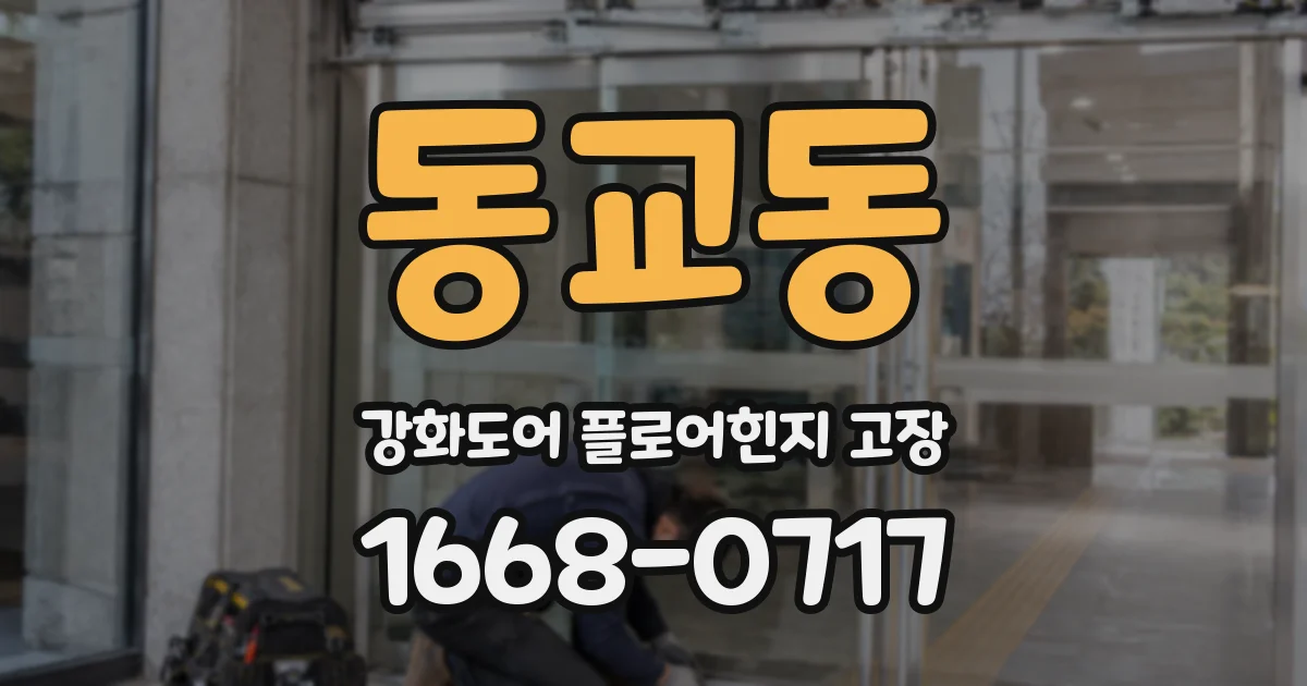 동교동 강화도어 플로어힌지 고장