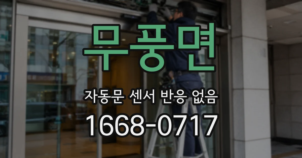 무풍면 자동문 센서 반응 없음