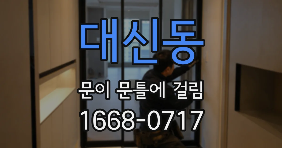 대신동 문이 문틀에 걸림