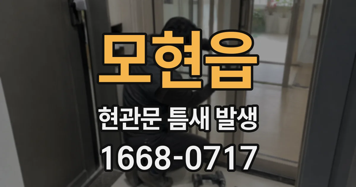모현읍 현관문 틈새 발생