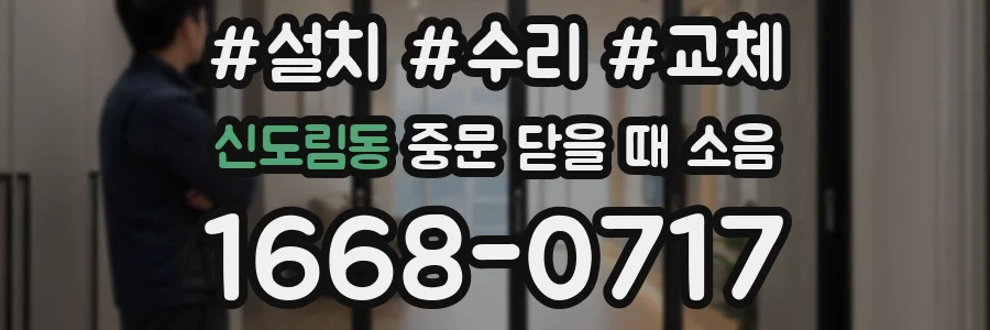 신도림동 중문 닫을 때 소음