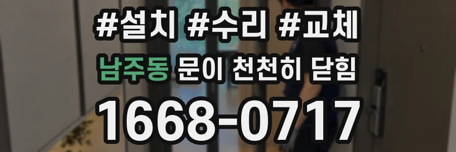 남주동 문이 천천히 닫힘
