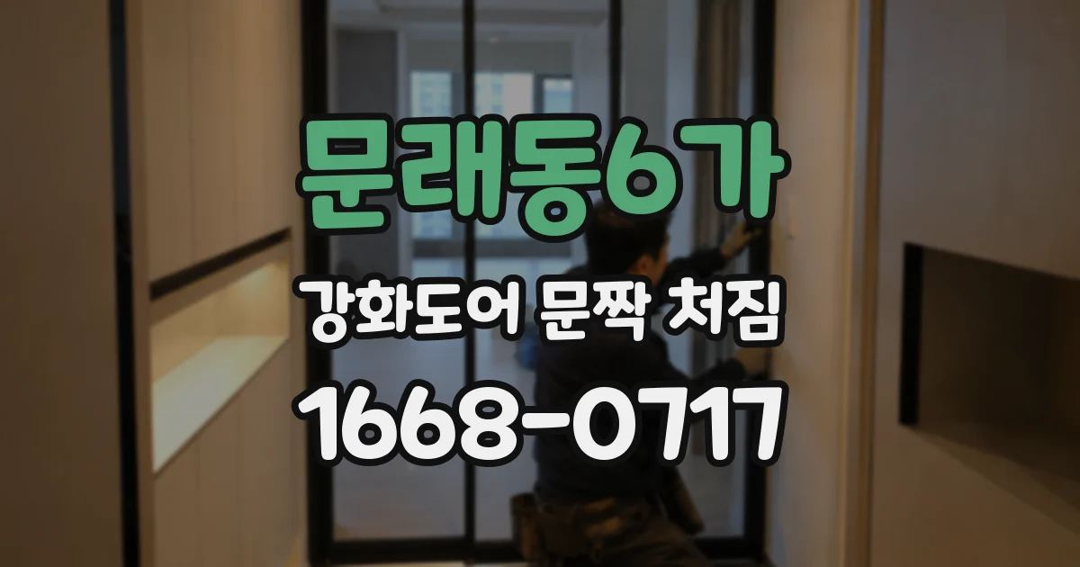 문래동6가 강화도어 문짝 처짐