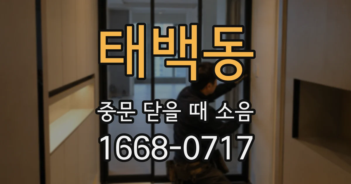 태백동 중문 닫을 때 소음