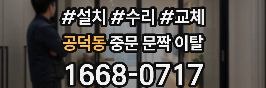 공덕동 중문 문짝 이탈