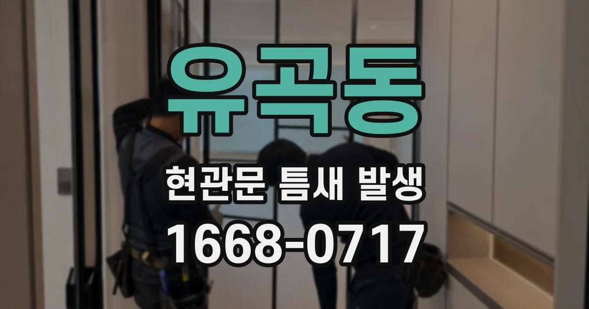 유곡동 현관문 틈새 발생